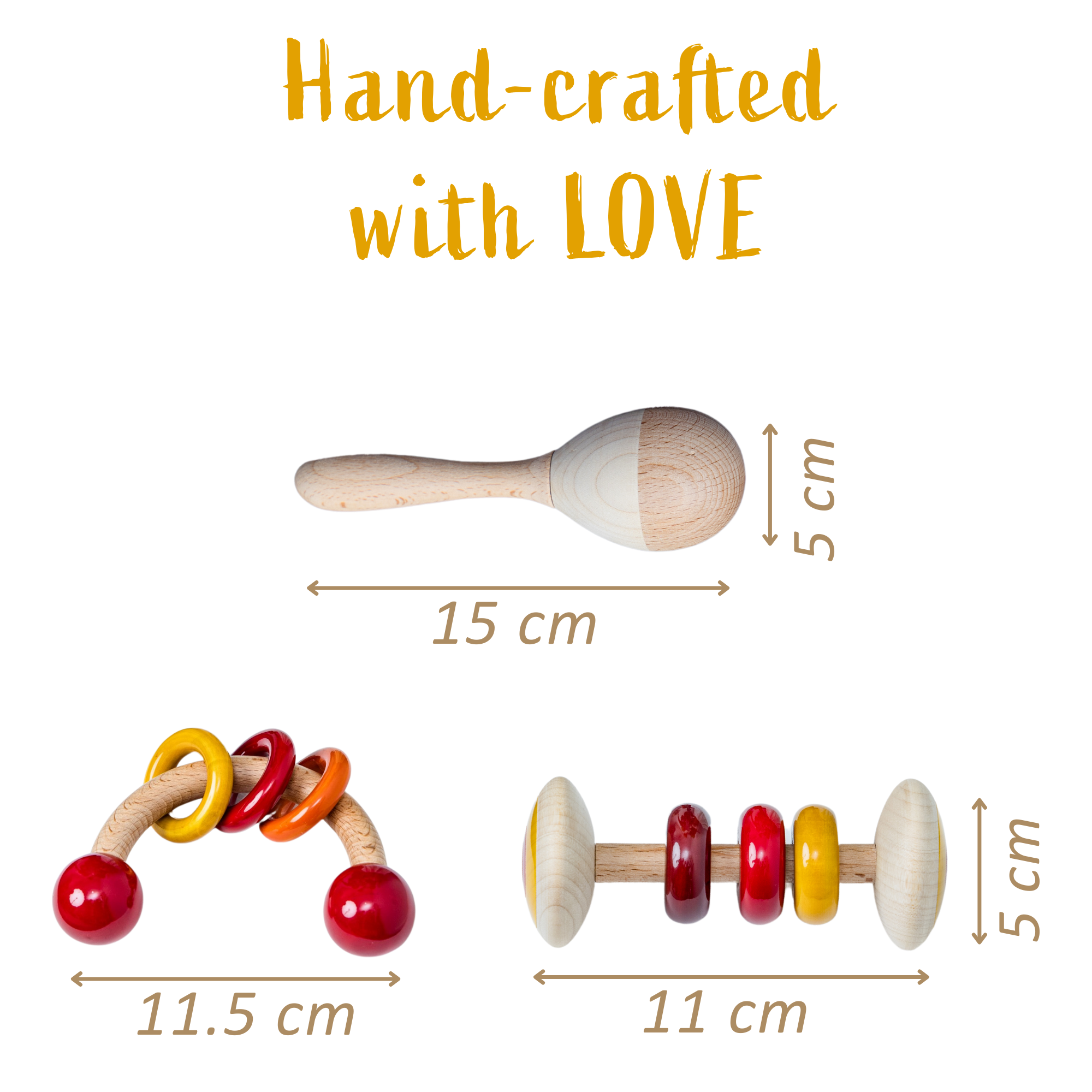 Kidocoo Rattle Set (Curved Ring - Rattle - Shaker)