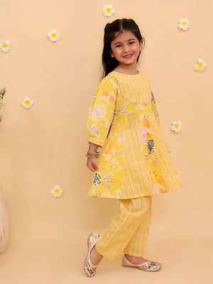 Ray of Style Girls Floral Print Anarkali Kurta Set - KES - SC - RYOSGR - 0 - 6