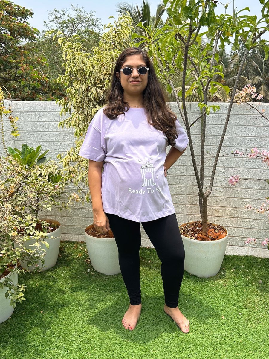 Ready To Pop Oversized Mumma T shirt - MAT-SC-RDPOV-S