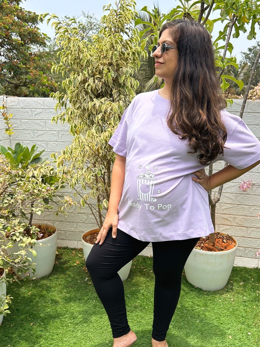 Ready To Pop Oversized Mumma T shirt - MAT-SC-RDPOV-S