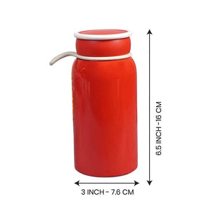 Red Christmas sticker themed Stainless Steel Thermos Bottle with Strainer,400ml - Back To School