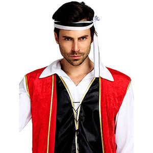 Red Coat Pirate Adult Halloween Costume Fancy Dress Up - M Halloween