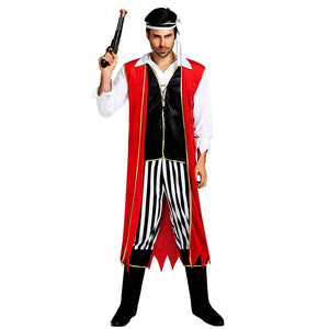 Red Coat Pirate Adult Halloween Costume Fancy Dress Up - M Halloween