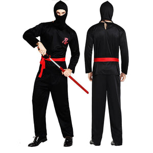 Red Dragon Ninja Adults Halloween Costume Fancy Dress Up - M Halloween