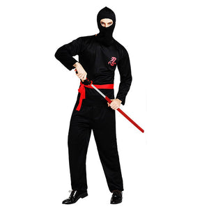 Red Dragon Ninja Adults Halloween Costume Fancy Dress Up - M Halloween
