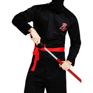 Red Dragon Ninja Adults Halloween Costume Fancy Dress Up - M Halloween