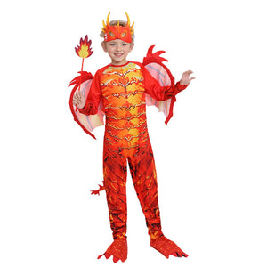 Red Dragon,Kids Halloween Costume Fancy Dress Up - 5 - 6 Years Halloween