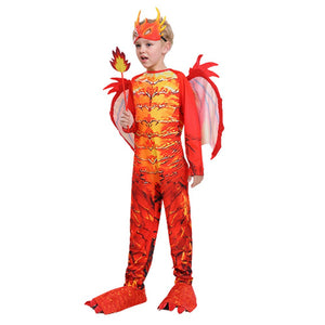 Red Dragon,Kids Halloween Costume Fancy Dress Up - 5 - 6 Years Halloween
