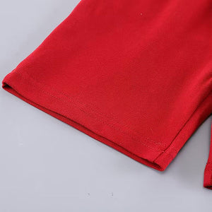 Red French Fries Themed 2 Pcs Shorts Set For Toddlers And Kids - 2 - 3 Years Kids Clothing