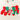 Red & Green Christmas Ankle Length Socks For Kids - Set Of 5 Pcs - 2 - 4 Years Christmas