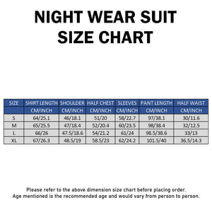 Red & Green Gingerman Christmas Printed Nightsuit Set for Adults, Unisex - S Christmas