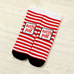 Red Green White Themed Christmas Ankle Socks Set Of 5 Pcs - 2 - 4 Years Christmas