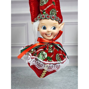 Red Naughty Ball Elf christmas Tree ornament - XMAS TREE ORNAMENTS