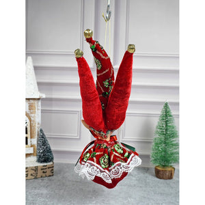 Red Naughty Ball Elf christmas Tree ornament - XMAS TREE ORNAMENTS