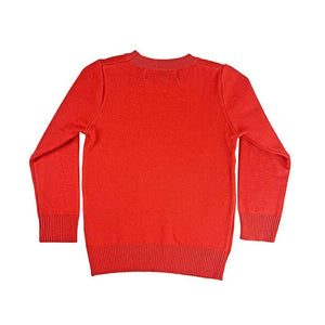 Red Rolling Dino cardigan Sweater for Kids - 2 - 3 Years Winter Wear