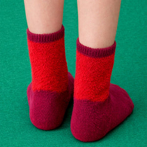 Red Santa & Bell Christmas Themed Ankle Length Socks For Kids - 0 - 6 Months Christmas