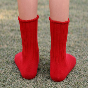 Red Santa & Mittens Christmas Themed Ankle Length Socks For Kids - 2 - 4 Years Christmas