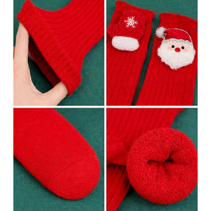 Red Santa & Mittens Christmas Themed Ankle Length Socks For Kids - 2 - 4 Years Christmas