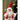 Red Sequin Coat Skiing Santa - Christmas Table Décor & Ornament - Christmas