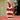 Red Sequin Coat Skiing Santa - Christmas Table Décor & Ornament - Christmas