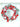 Red & White Swirl artificial Bushy Christmas Wreath for wall, Door and Tree Christmas Décor, 18 inches - Christmas