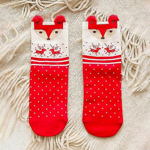 Red White Themed Christmas Ankle Socks For Kids - Set Of 5 Pcs - 2 - 4 Years Christmas