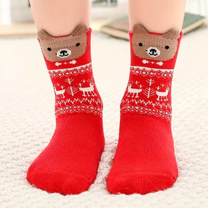 Red White Themed Christmas Ankle Socks For Kids - Set Of 5 Pcs - 2 - 4 Years Christmas
