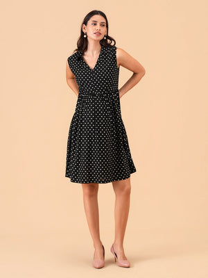 Retro Dot Maternity and Nursing Dress - S Maternity Casual Dress