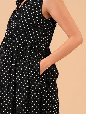 Retro Dot Maternity and Nursing Dress - S Maternity Casual Dress