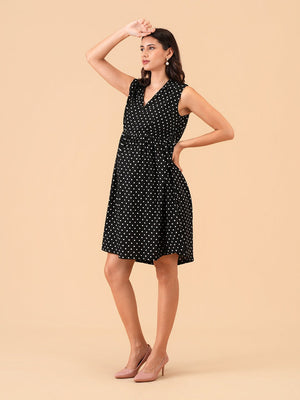 Retro Dot Maternity and Nursing Dress - S Maternity Casual Dress