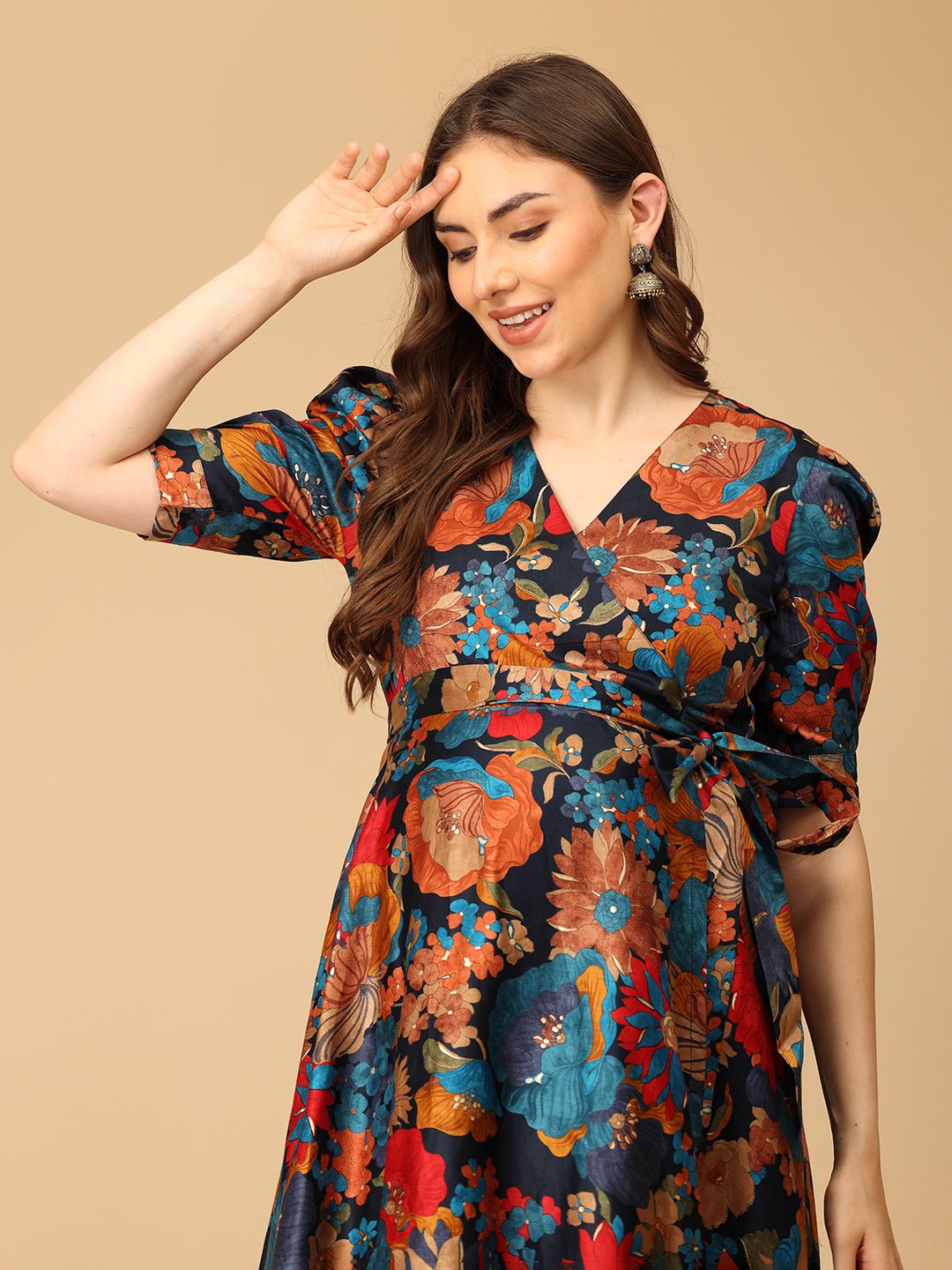 Retro Garden Maternity and Nursing Dress - DRS - SK - RTRGD - S