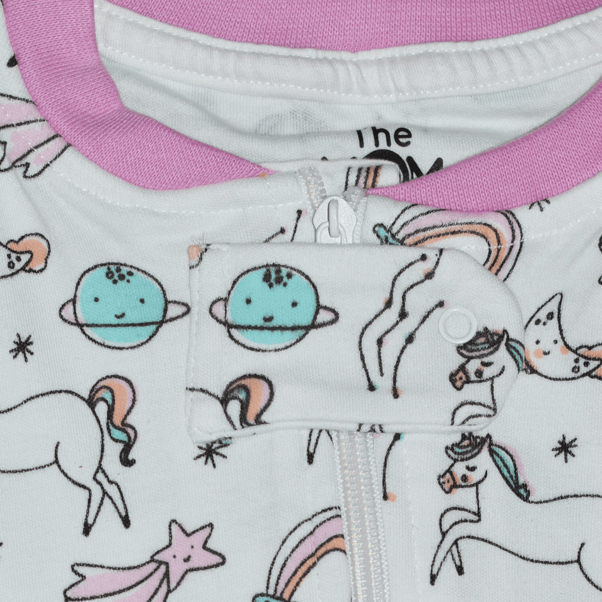 Ride A Unicorn Footed Romper - ROM-PNK-0-6
