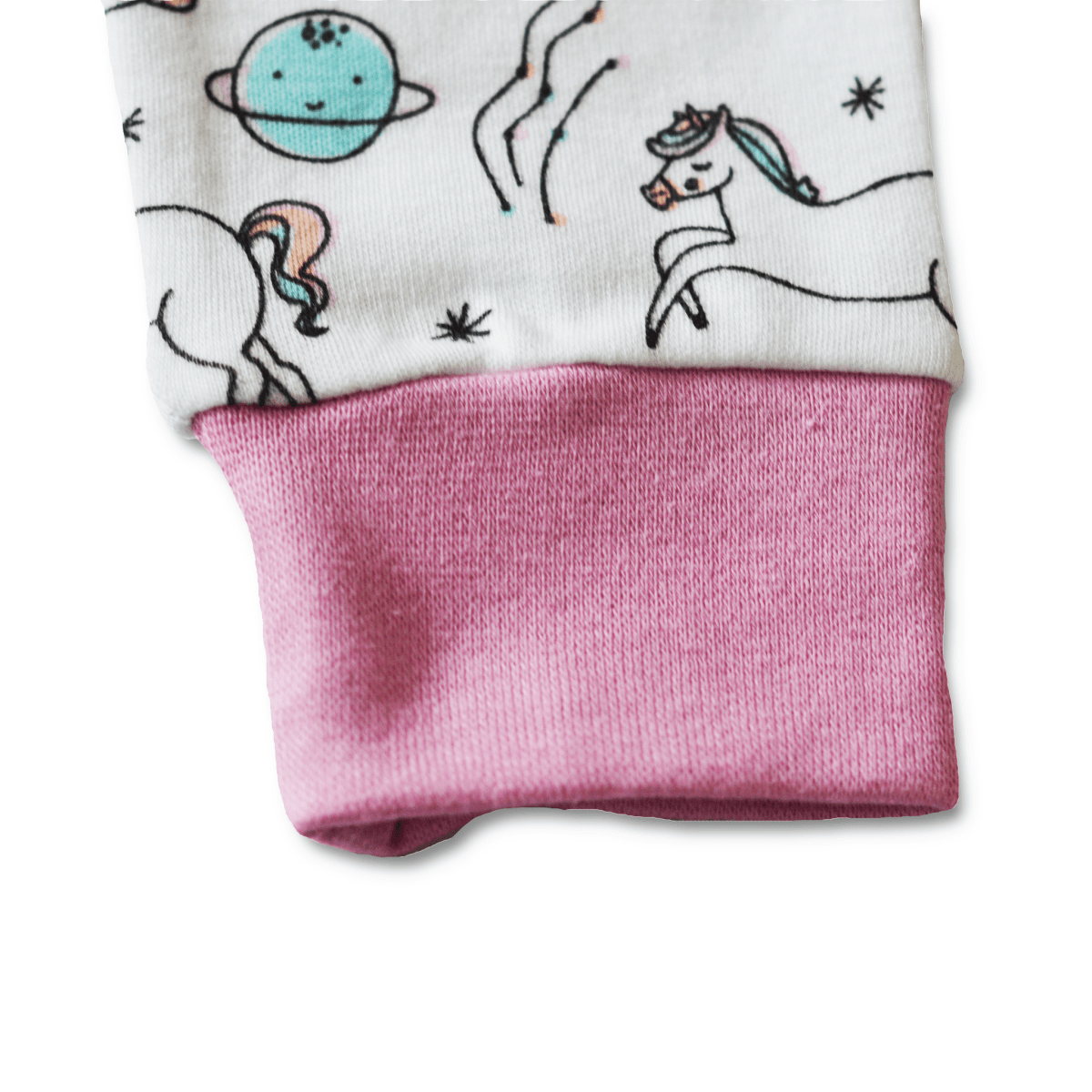 Ride A Unicorn Footed Romper - ROM-PNK-0-6