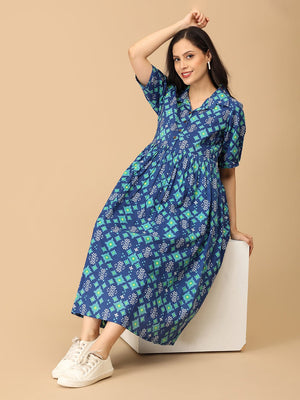 Riot of Hues Maternity and Nursing Dress - DRS - SK - RIOHU - S