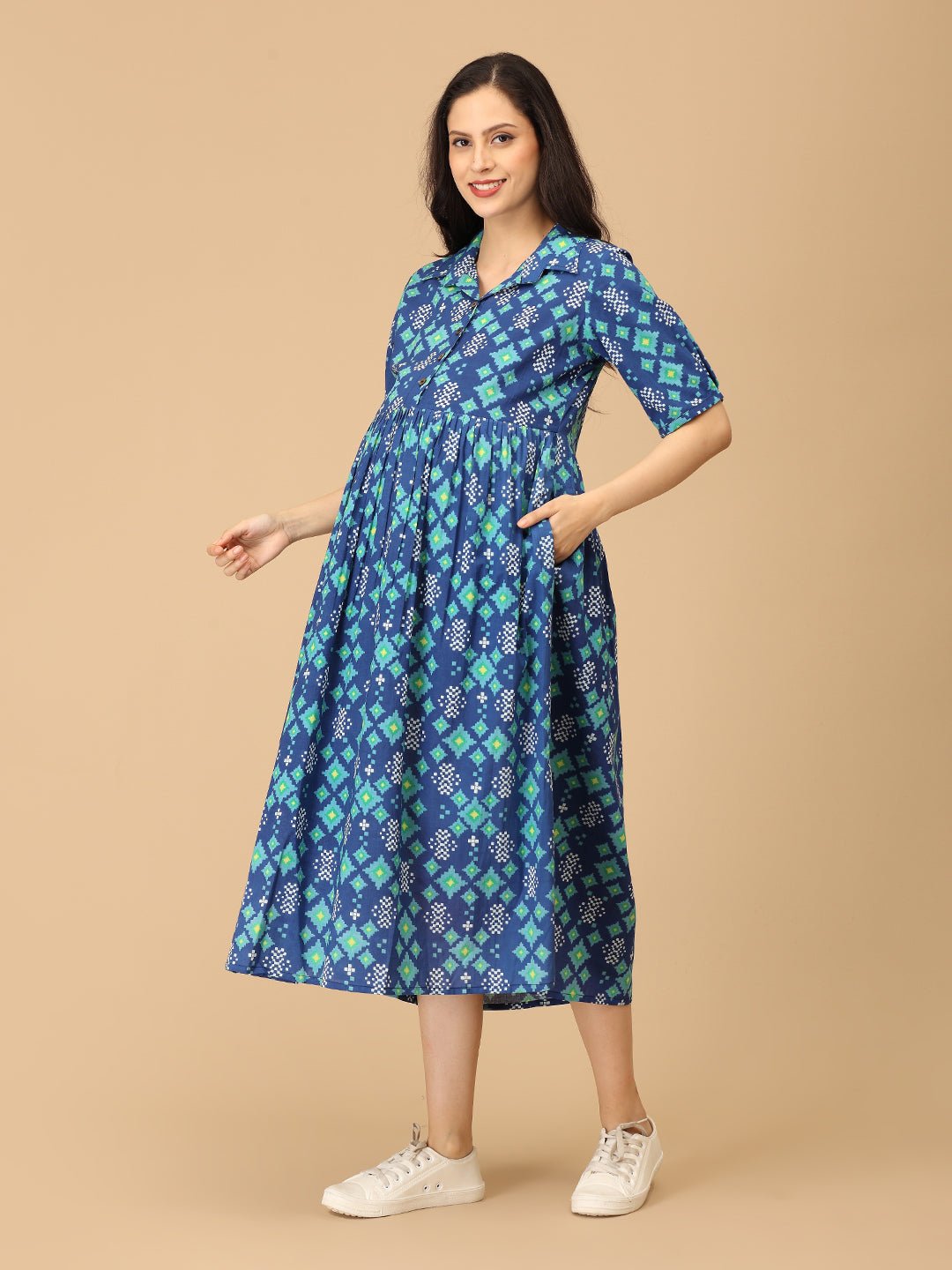 Riot of Hues Maternity and Nursing Dress - DRS - SK - RIOHU - S