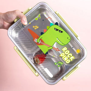 Rock Dino Stainless Steel Lunch Box with matching Lunch Bag - Back To School