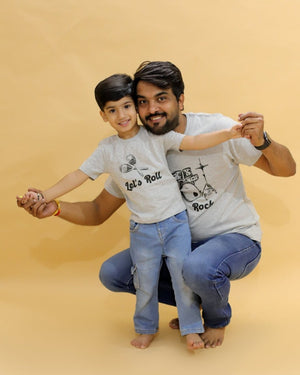 Rock & Roll Family Matching Family T-shirt - Combo of 2 - TWN2-SS-RKRL