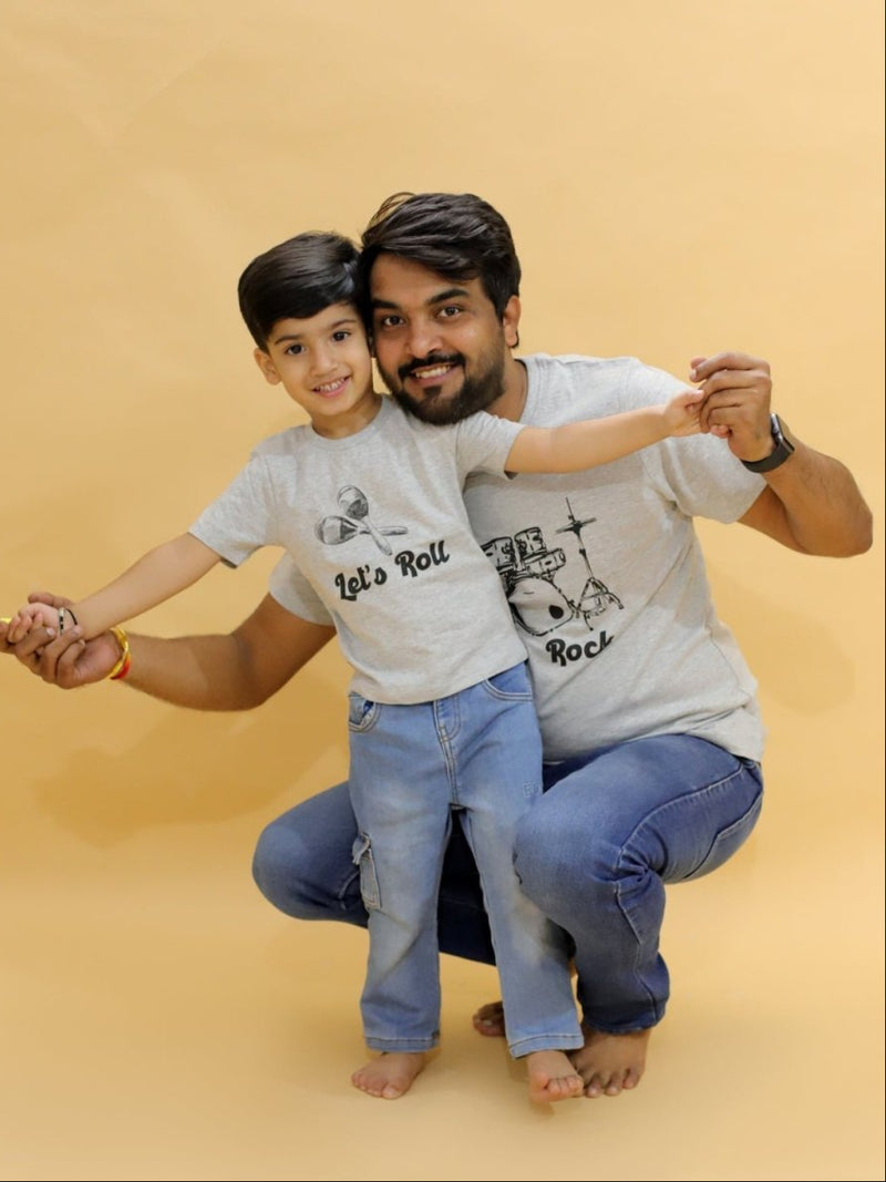 Rock & Roll Matching Family T-shirt - Combo of 2