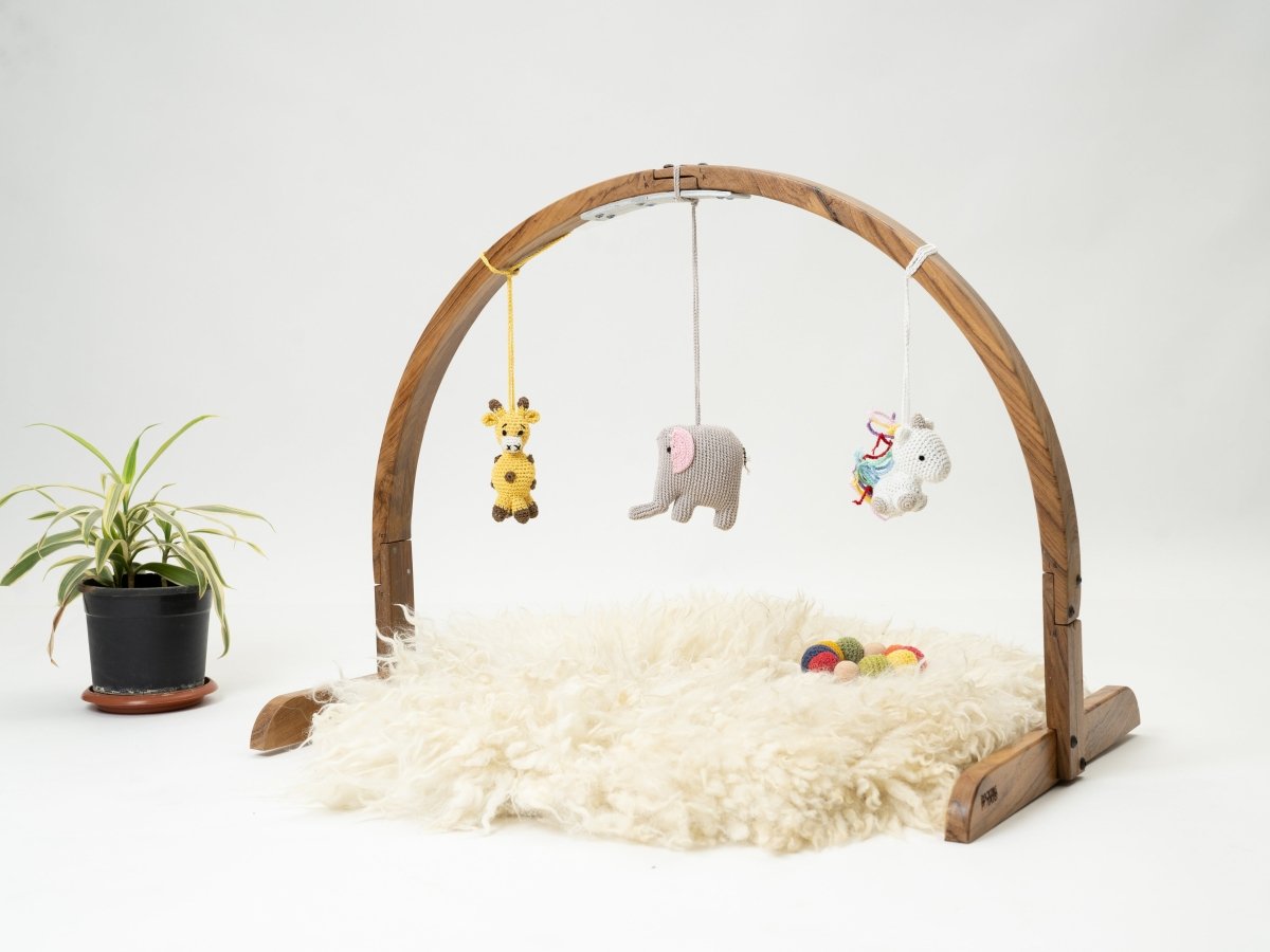 Rocking Potato Arch Baby Activity Gym- Crochet Animals - ABAG-CANMLS