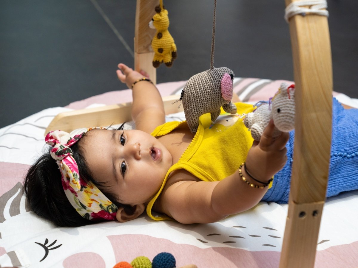 Rocking Potato Arch Baby Activity Gym- Crochet Animals - ABAG-CANMLS