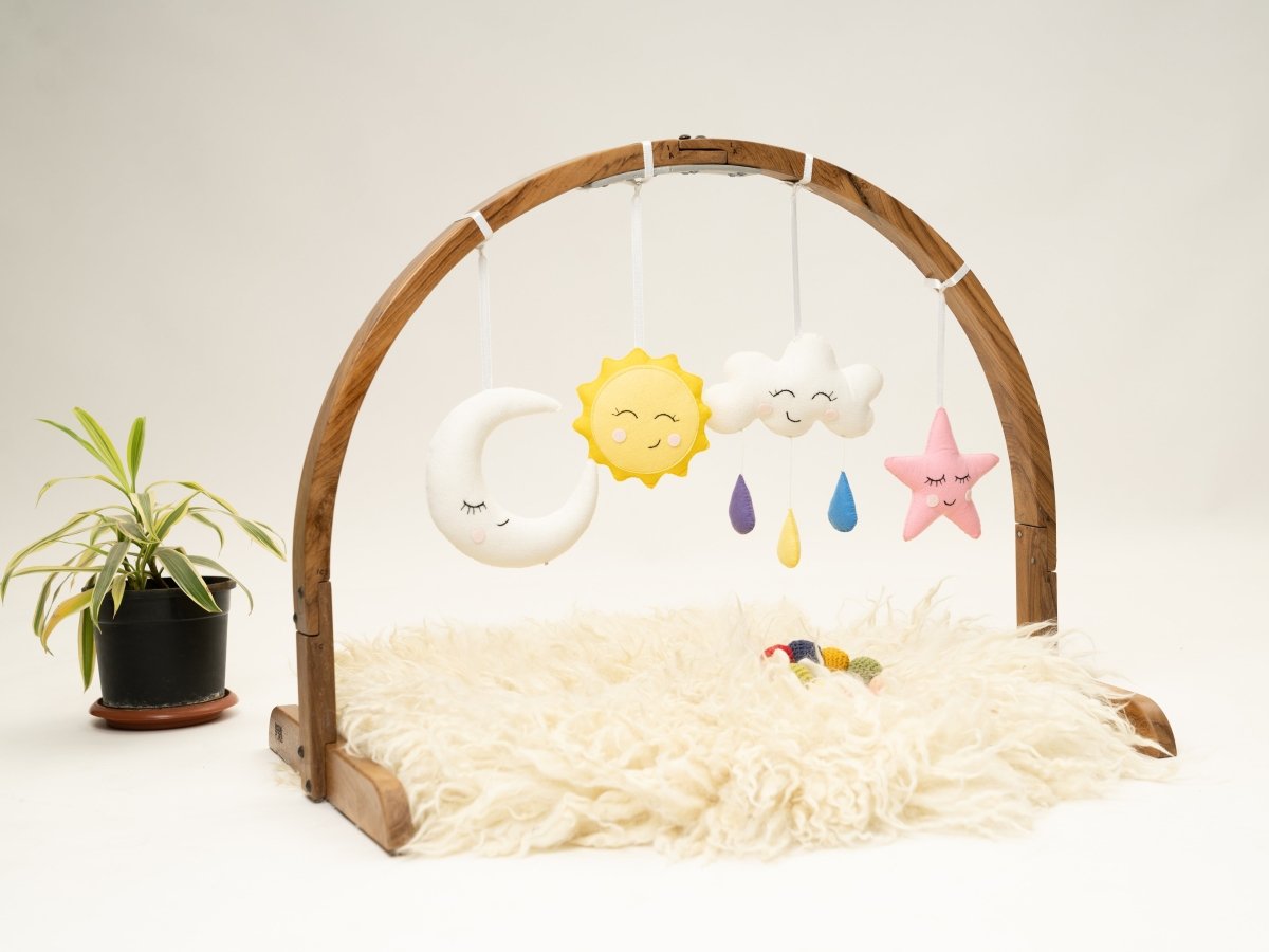 Rocking Potato Arch Baby Activity Gym- Felt Felt Star Sun Cloud - ABAG-FCLD