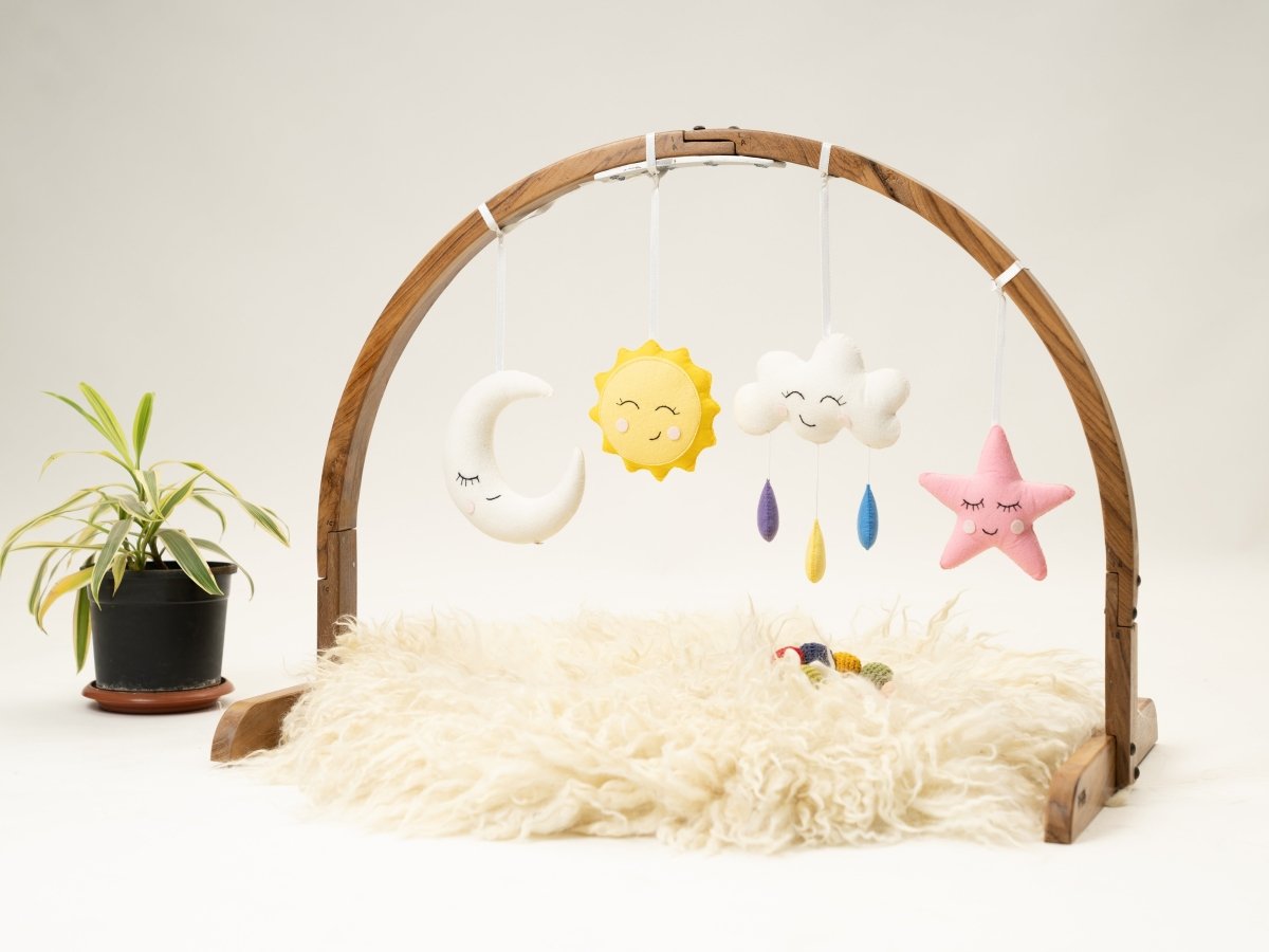 Rocking Potato Arch Baby Activity Gym- Felt Felt Star Sun Cloud - ABAG-FCLD