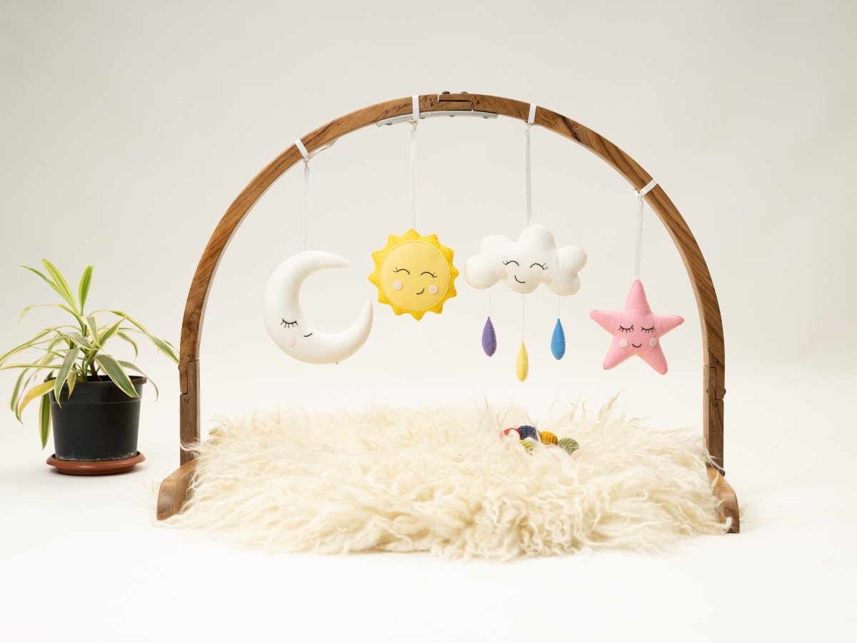 Rocking Potato Arch Baby Activity Gym- Felt Felt Star Sun Cloud - ABAG-FCLD