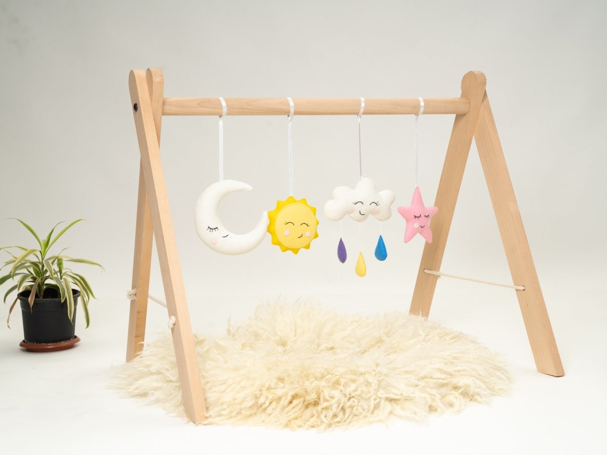 Rocking Potato Baby Activity Play Gym- Felt Star Sun Cloud - BAG-FCLD