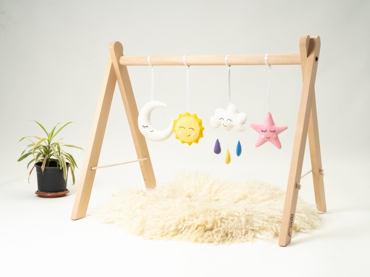 Rocking Potato Baby Activity Play Gym- Felt Star Sun Cloud - BAG-FCLD