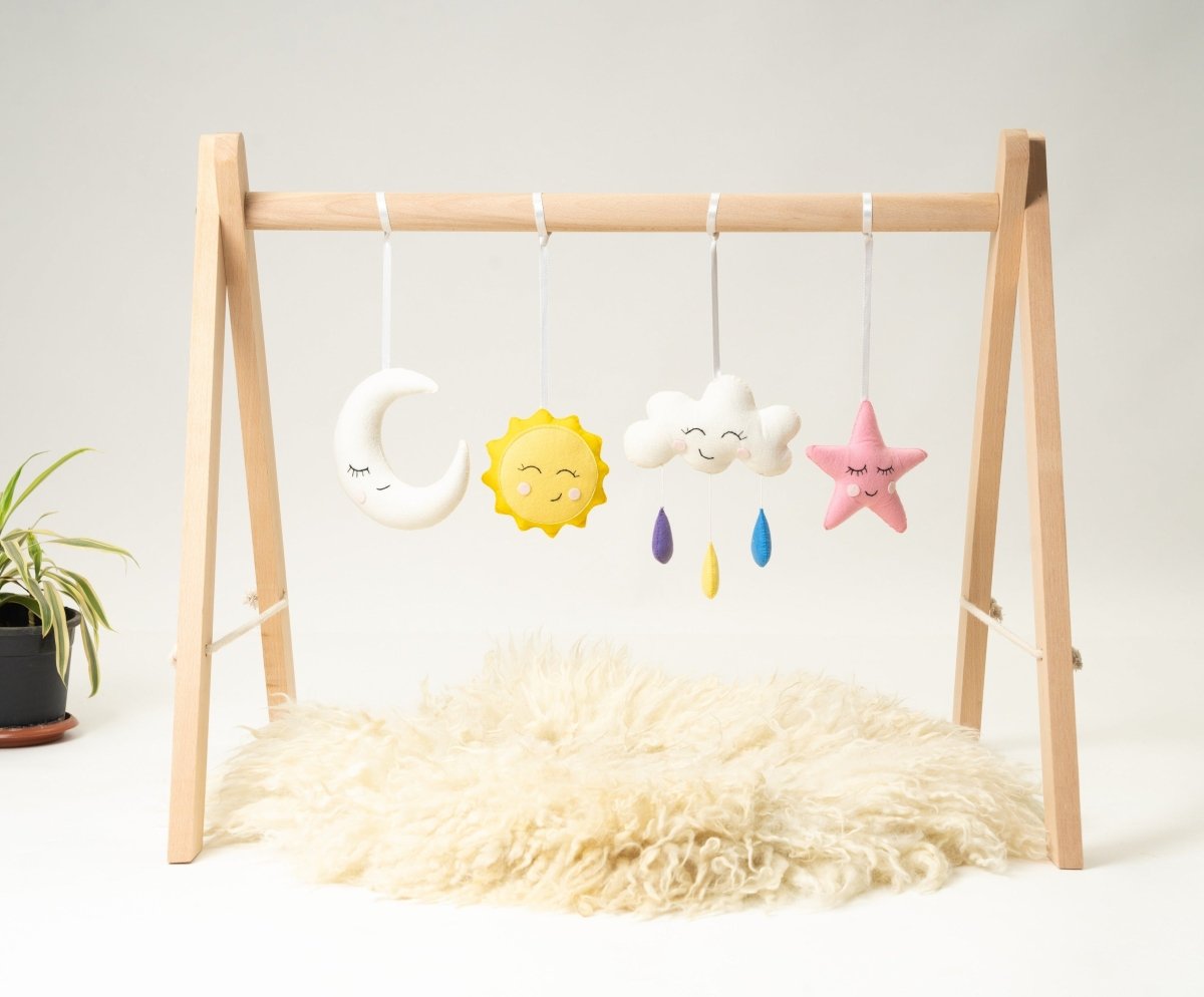 Rocking Potato Baby Activity Play Gym- Felt Star Sun Cloud - BAG-FCLD