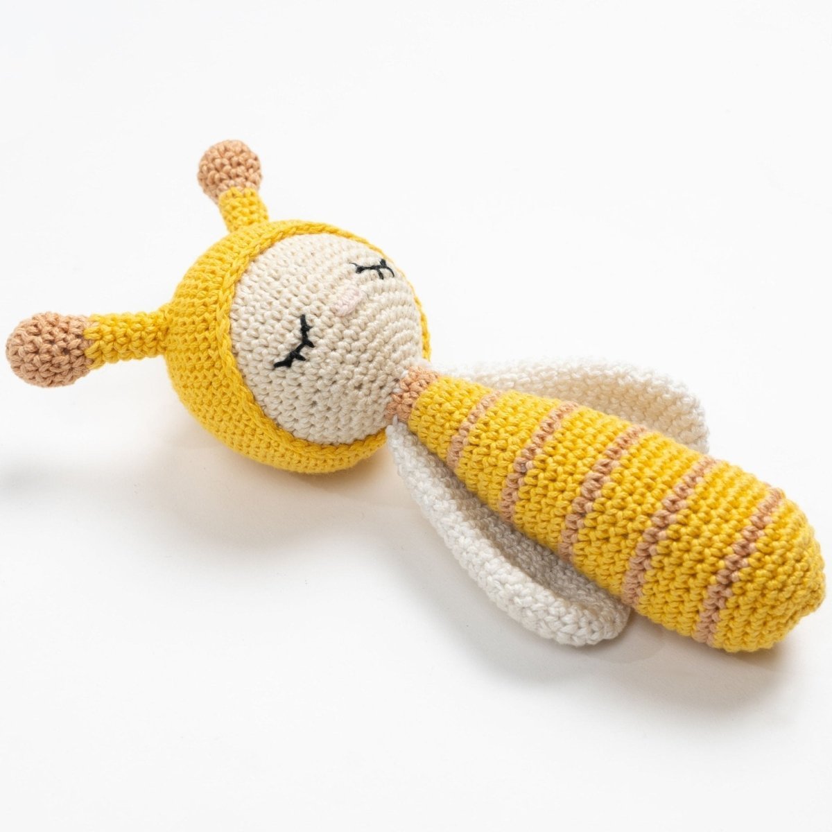 Rocking Potato Crochet Bee Rattle - CBRTL