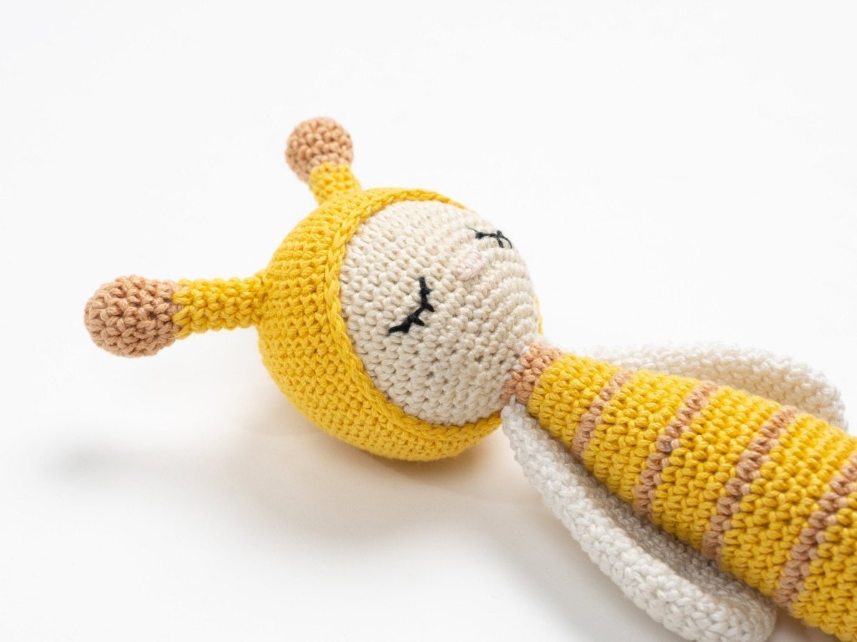 Rocking Potato Crochet Bee Rattle - CBRTL