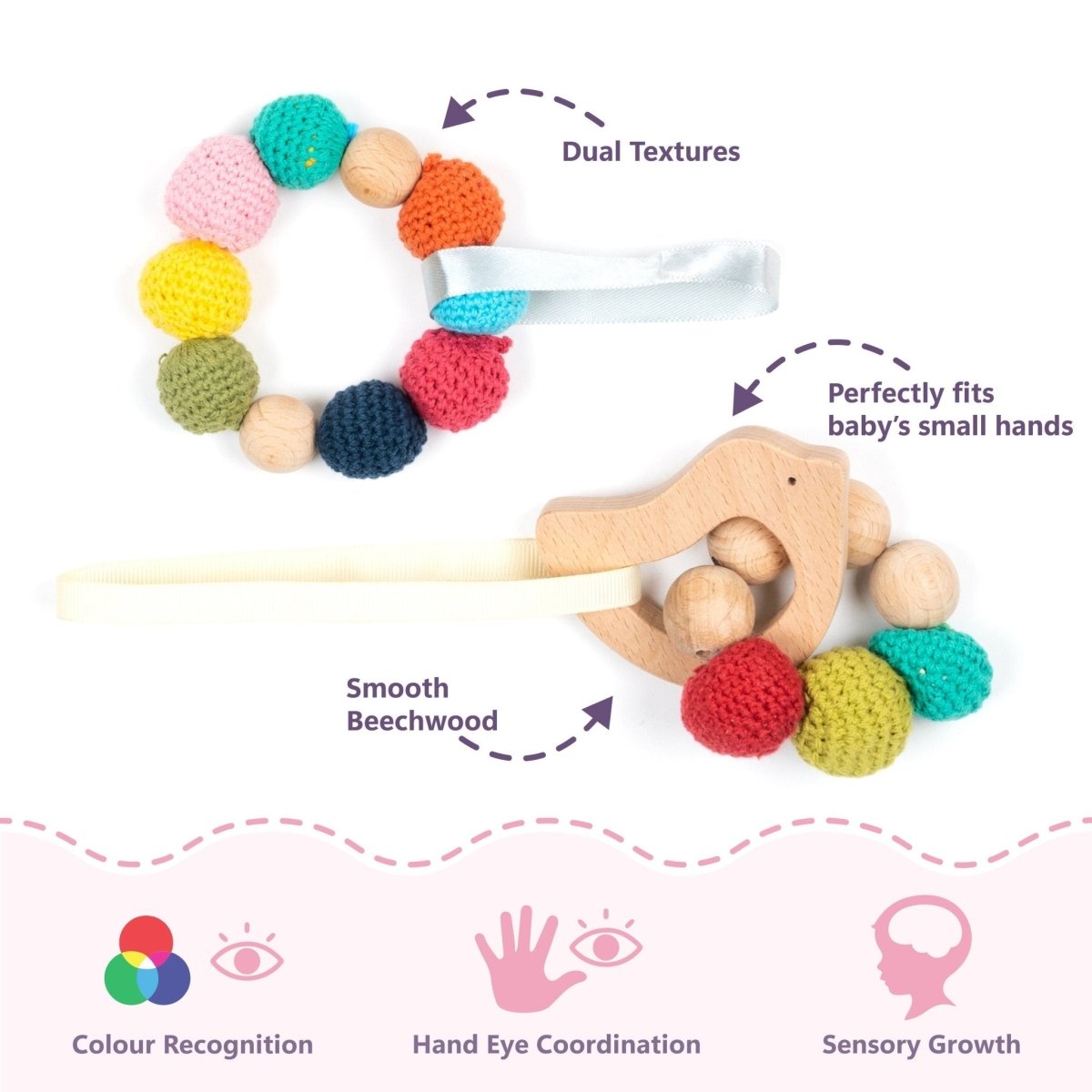 Rocking Potato Developmental Activity hoop (with toys) - DEVAH