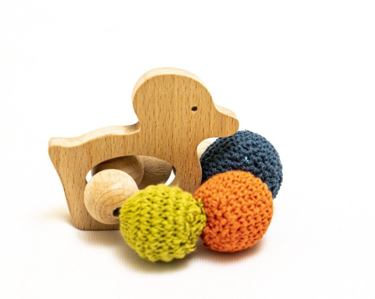 Duck Rattle Teether Rocking Potato Duck Rattle cum Teether - TR-D